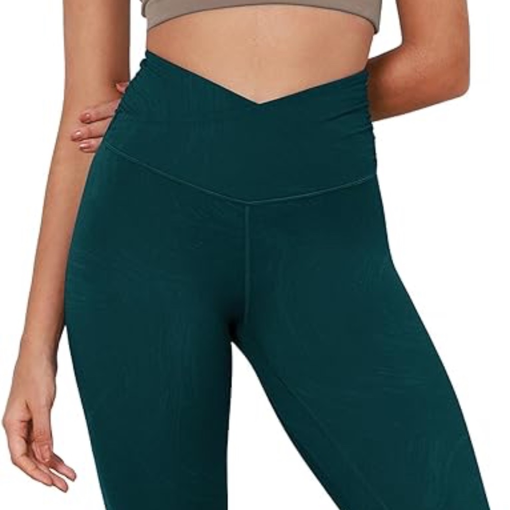 Women's Yoga Leggings, 7/8 Crossover Waist, Medium